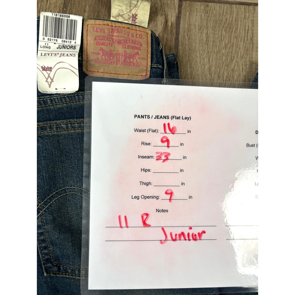 Levi's‎ Juniors Bootcut Jeans 11R Dark Wash Low Rise Denim NWT - Picture 5 of 12